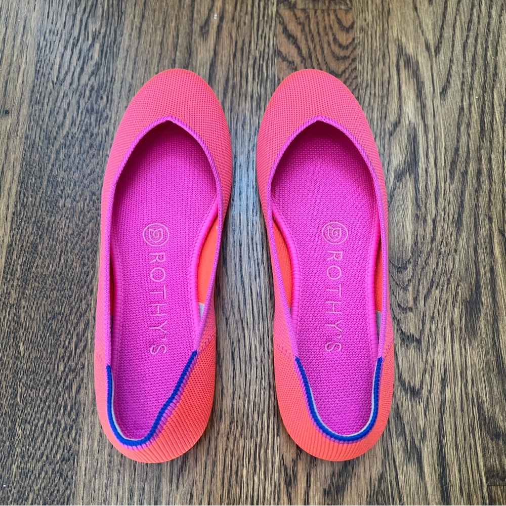 ROTHY’S Tropical Pink Flats Size 6